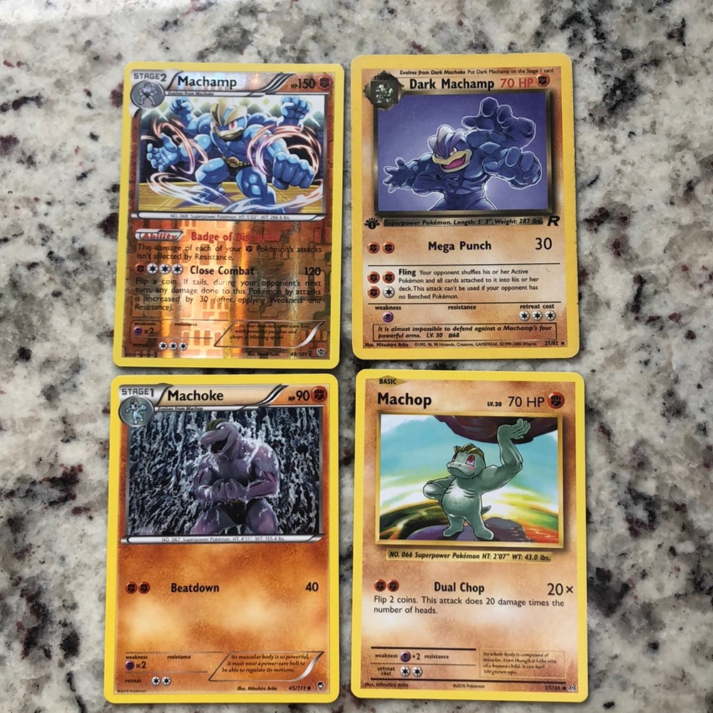 Machamp Pokémon cards ( set of 4)